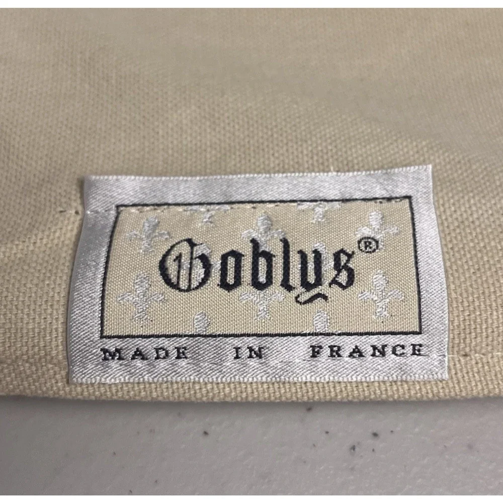 Medieval Rabbit Tapestry Pillow Cover Jacquard Woven France Gobelus 18.5x19.5